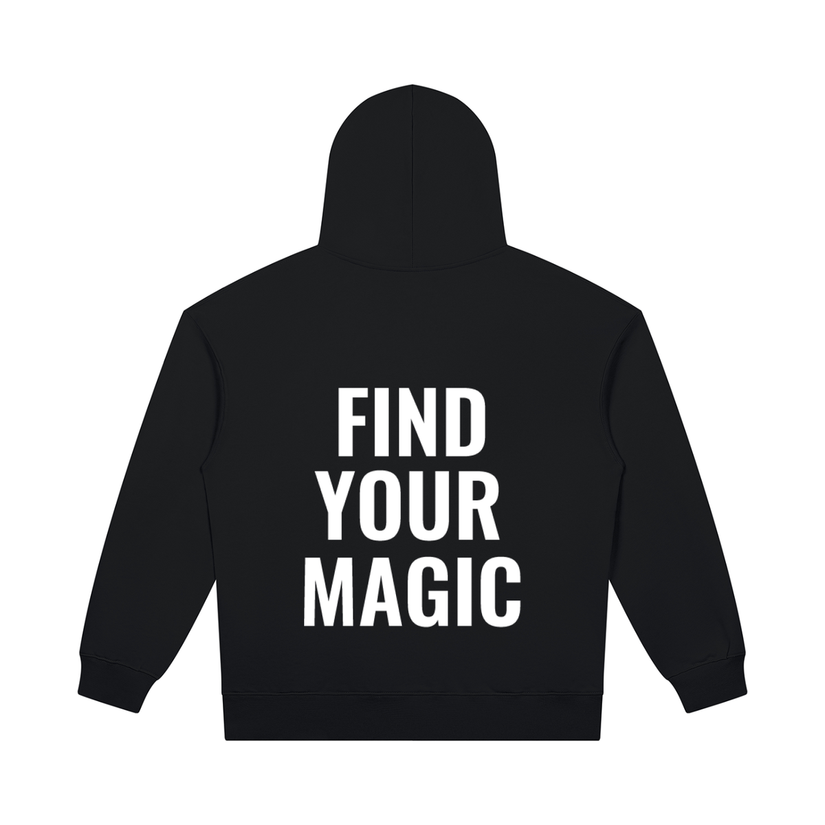 A black pullover hoodie with the classic compass multicolor graphic on the left chest. Keep you looking stylish, warm and comfy on your confidence recovery journey. black hoodie back