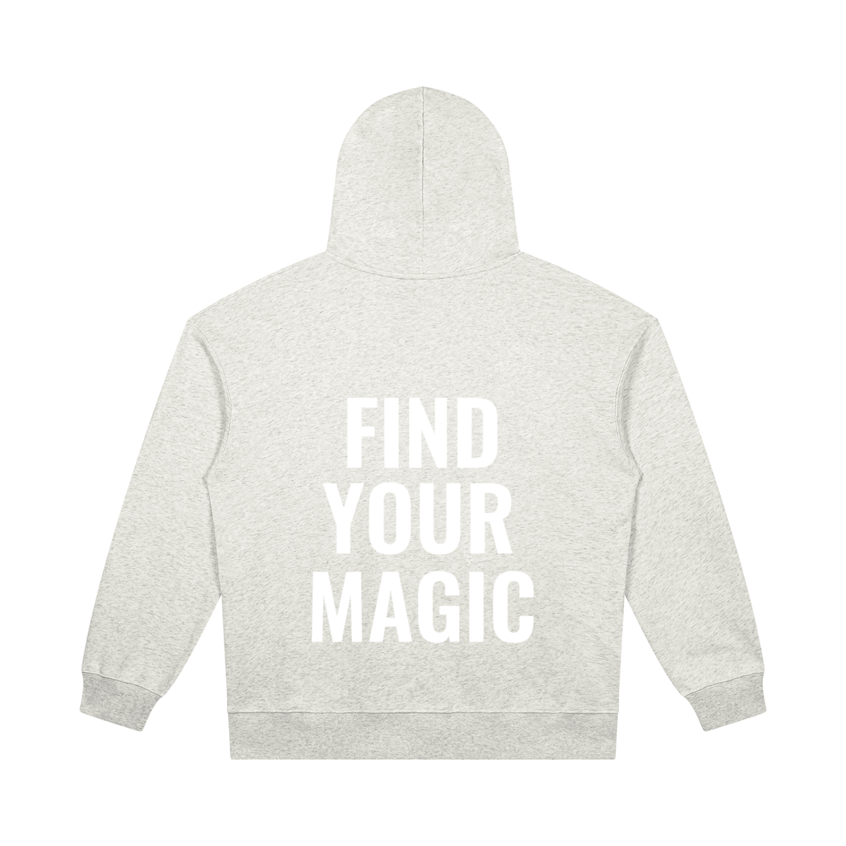 A flower grey pullover hoodie with the classic compass multicolor graphic on the left chest. Keep you looking stylish, warm and comfy on your confidence recovery journey. flower grey hoodie back