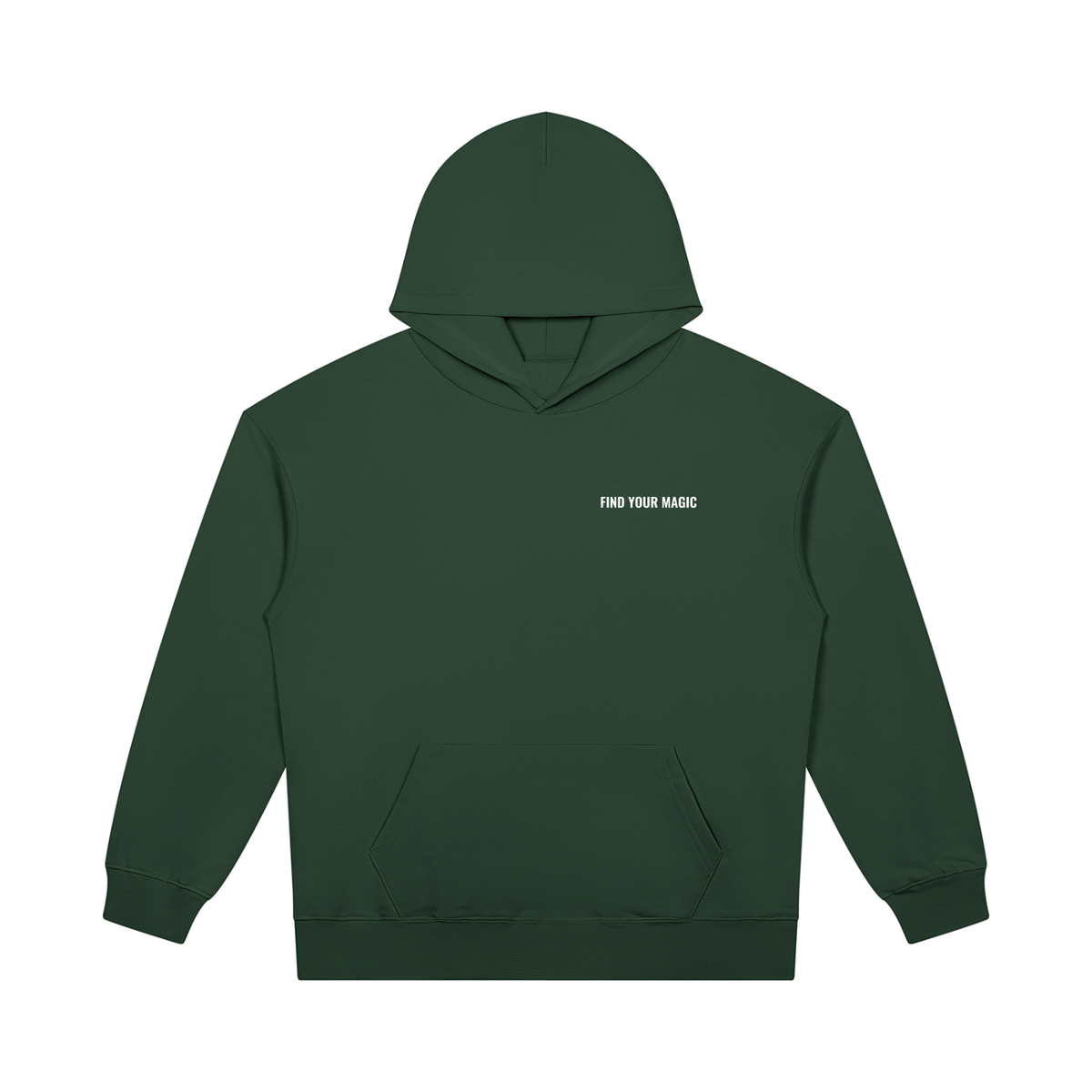 The Cosmic Compass heavyweight pullover hoodie is the one you reach for first: on the school run with your coffee, over a slip skirt and boots on a night out, or with leather trousers for date night. The weight holds its shape and makes everything you pair it with look deliberate. COMfoRTABLE AND STYLISH IN YOUR RECOVERY  green front view