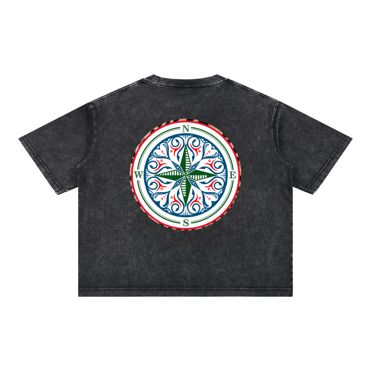 The Cosmic Compass boxy tee: an oversized vintage wash t-shirt with a drop shoulder shape that gives that extra edge. Throw it on with wide leg jeans, denim shorts and a leather jacket, or dress it up with a satin skirt and boots when the night gets interesting. oversize vintage wash black boxy t shirt tee shirt find your style and confidence in your recovery.