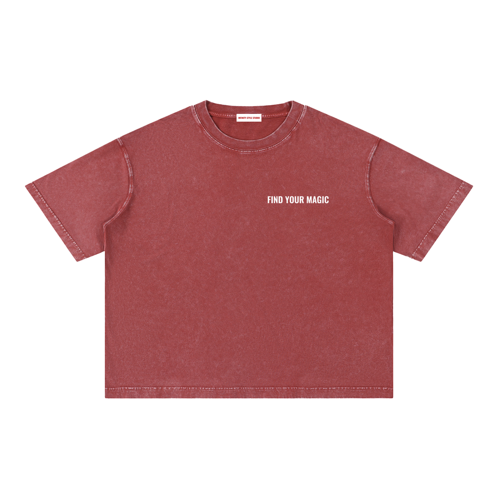 The Cosmic Compass boxy tee: an oversized vintage wash t-shirt with a drop shoulder shape that gives that extra edge. Throw it on with wide leg jeans, denim shorts and a leather jacket, or dress it up with a satin skirt and boots when the night gets interesting. oversize vintage wash red boxy t shirt tee shirt find your style and confidence in your recovery.