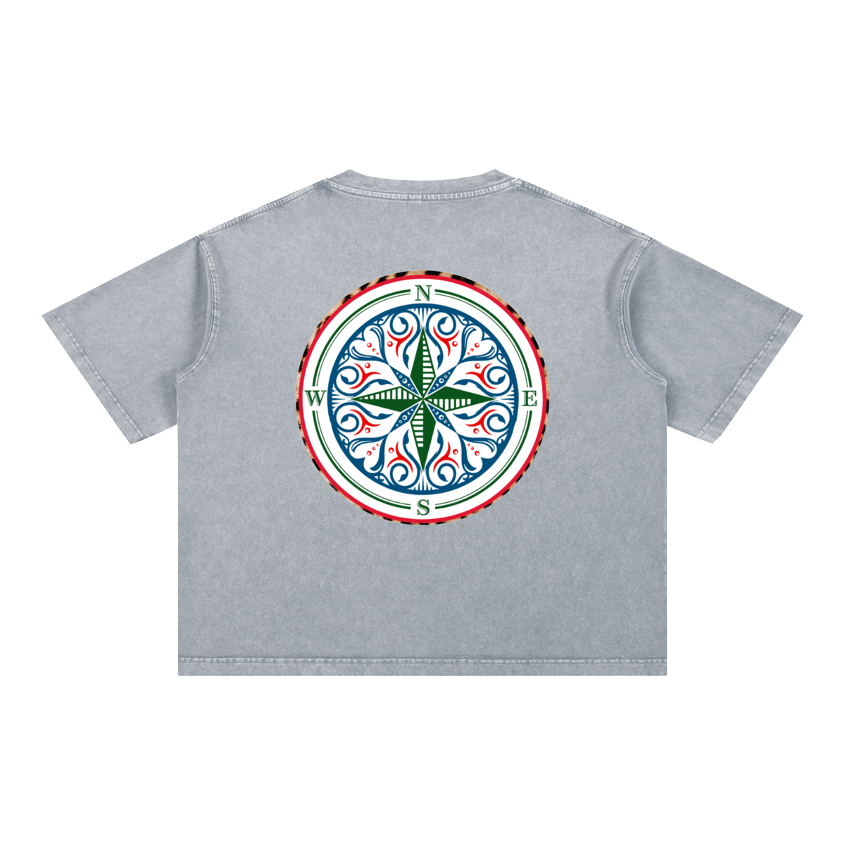 The Cosmic Compass boxy tee: an oversized vintage wash t-shirt with a drop shoulder shape that gives that extra edge. Throw it on with wide leg jeans, denim shorts and a leather jacket, or dress it up with a satin skirt and boots when the night gets interesting. oversize vintage wash grey boxy t shirt tee shirt find your style and confidence in your recovery.