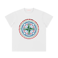 The unisex Cosmic Compass tee with a statement that makes every outfit make sense. Effortlessly cool, it works under a sharp blazer for a work day, with a leather jacket for the school run, on a night out, or whenever you need a reminder to own that magic. find your style and confidence in your recovery. White t shirt tee shirt front
